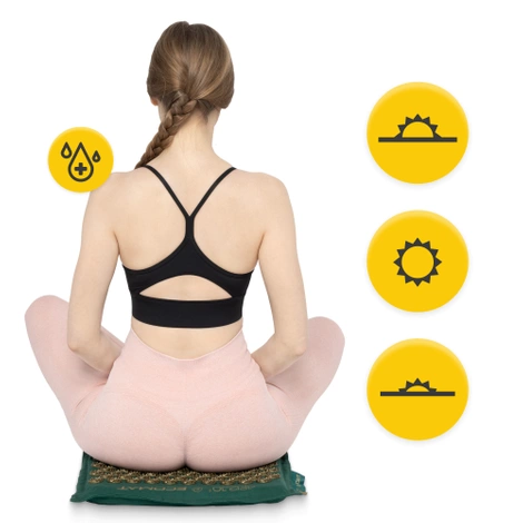 ECO akupresurní podložka s polštářem XL zelená