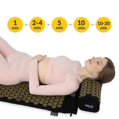 Akupresurní podložka polštářem hnědá