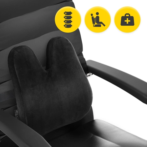 Ortopedický polštář na záda PRO černý