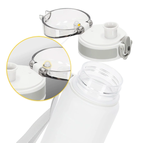 Sportovní láhev na vodu 650 ml šedá