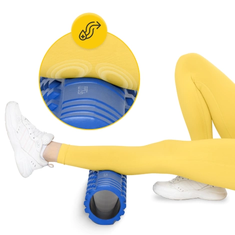 Masážní válec s výstupky EVA 45 cm modrý