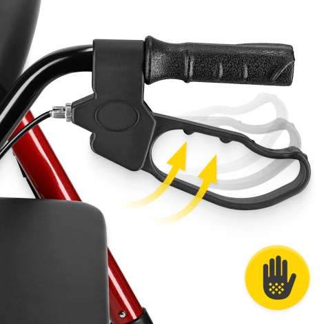 Čtyřkolové chodítko se sedátkem a taškou