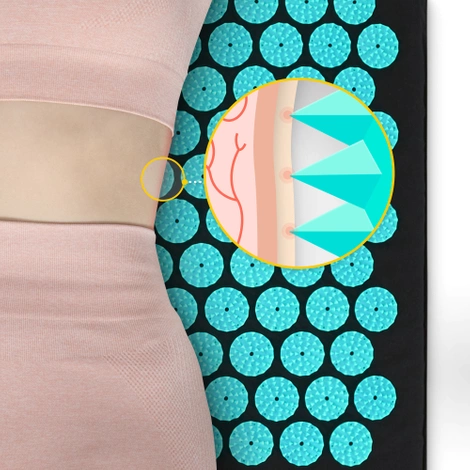 Akupresurní podložka s polštářem modrá