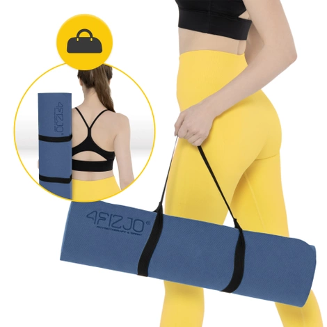 Podložka na cvičení TPE protiskluzová 0,6 cm tmavě modrá