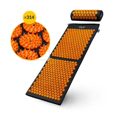 Velká akupresurní podložka s polštářem XL oranžová