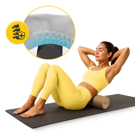 Hladký masážní váleček korkový 30 cm