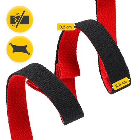 Protahovací pás na jógu červený