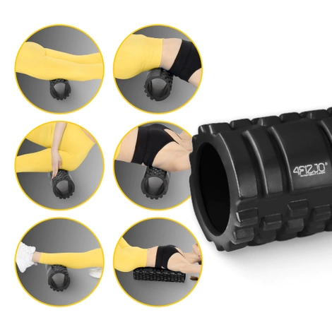 Masážní válec s výstupky EVA 45 cm černý