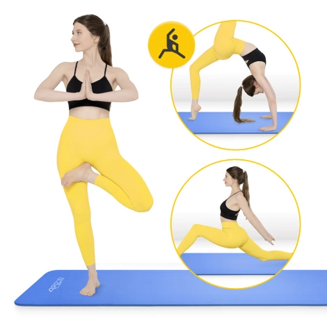 Podložka na cvičení YOGA MAT NBR 1 cm 180 × 60 × 1 cm modrá