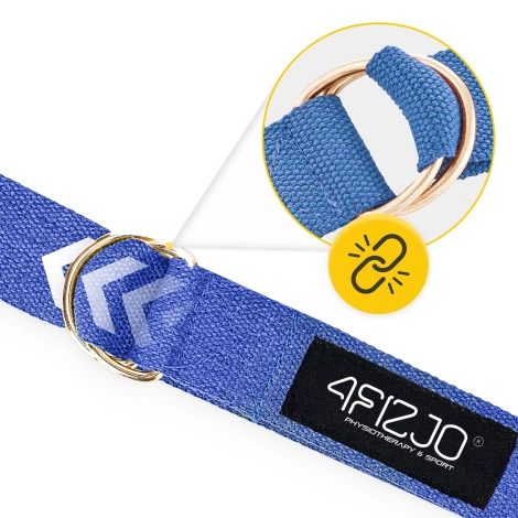 Popruh na jógu tmavě modrý