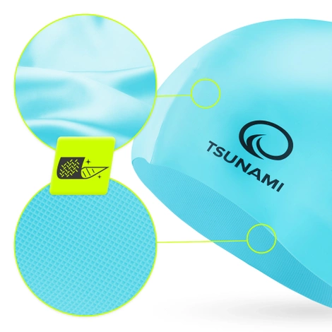 Dětská plavecká čepice TSUNAMI modrá