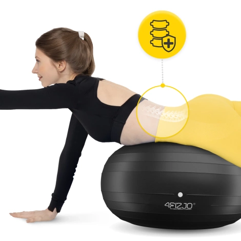 Gimnastický míč DONUT AIR BALL černý