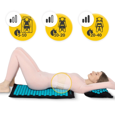 ECO akupresurní podložka s pohankovými slupkami a kokosem modrá