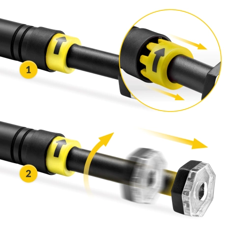 Rozpěrná dveřní hrazda žlutý