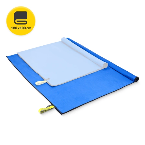 Rychleschnoucí ručník z mikrovlákna 180 x 100 cm modrý