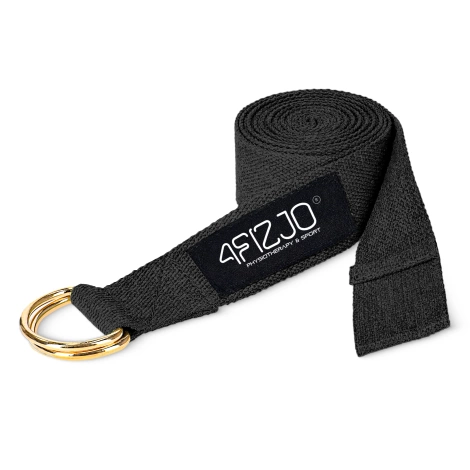 Popruh na jógu černý