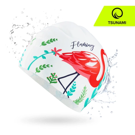Dámská plavecká čepice TSUNAMI FLAMINGO