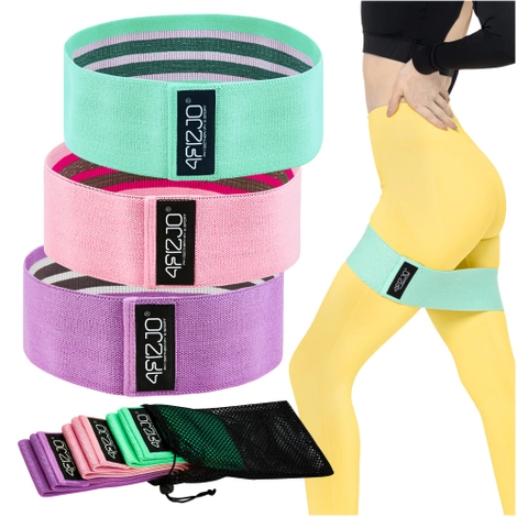 Sada 3 textilních odporových gum HIP BAND