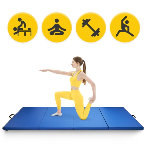 Skládací gymnastická žíněnka XL modrá