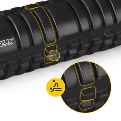 Masážní válec s výstupky EVA 45 cm černý