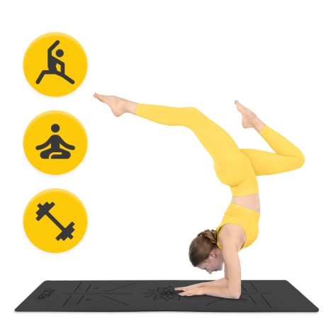 Kaučuková podložka na jógu YOGA MAT 4 mm