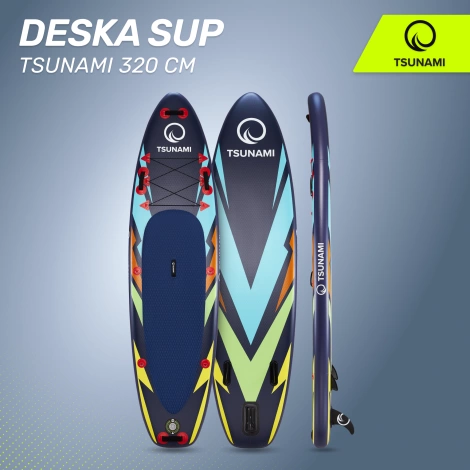 Nafukovací paddleboard SUP TSUNAMI 320cm T08 vícebarevný