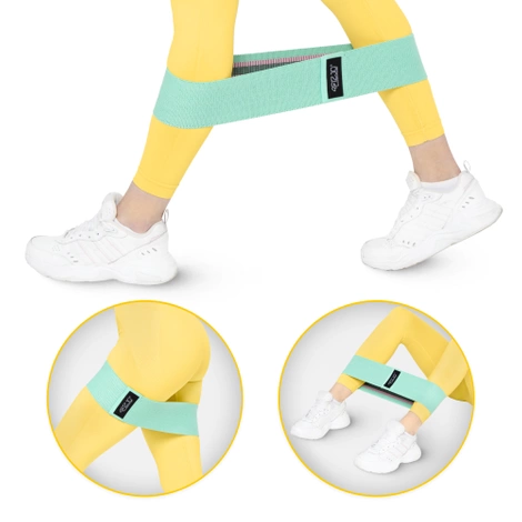 Sada 3 textilních odporových gum HIP BAND