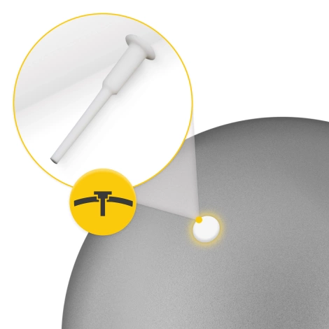 Míč na pilates 22 cm šedý