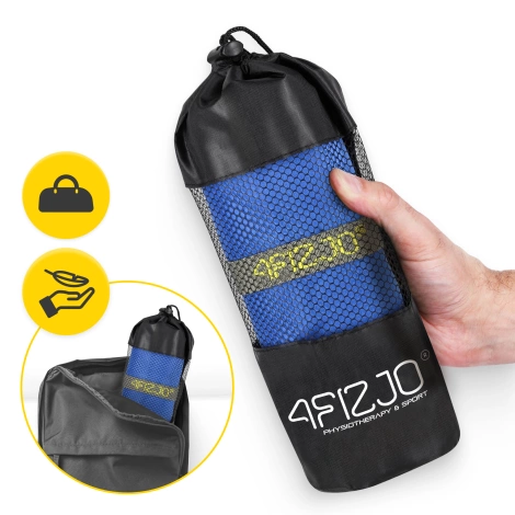 Rychleschnoucí ručník z mikrovlákna 180 x 100 cm modrý