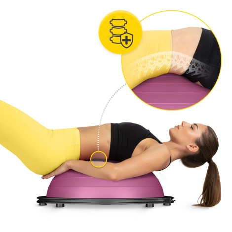 Balanční podložka s expandéry růžová