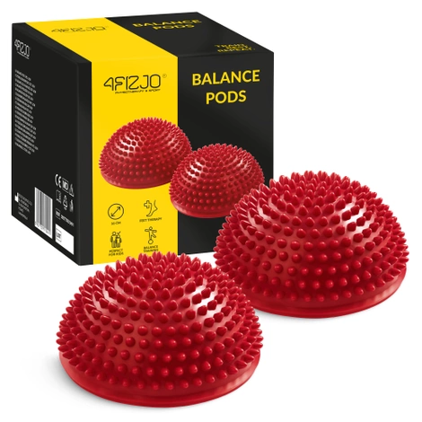 Balanční masážní polokoule 2 ks. červené