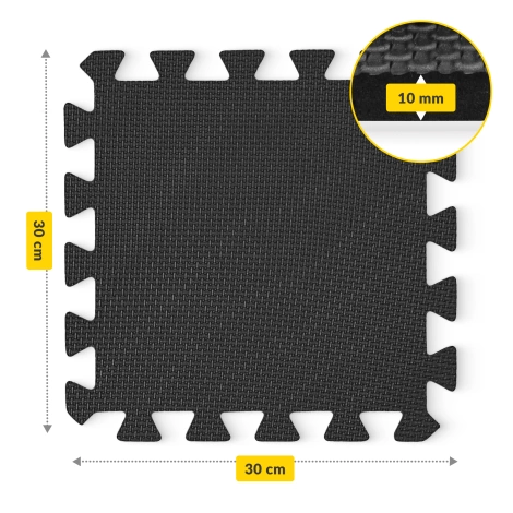 Ochranná podlaha do posilovny PUZZLE 30 x 30 cm 24 ks