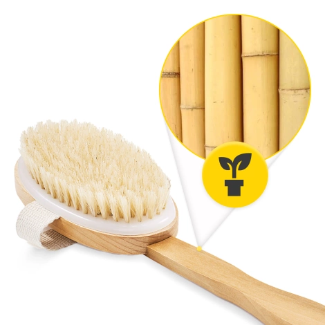 Dlouhý masážní kartáč na tělo a koupel 2v1