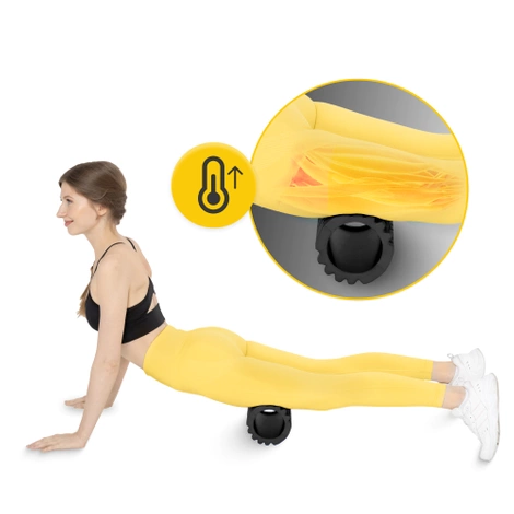 Masážní válec s výstupky EVA 33 cm černý