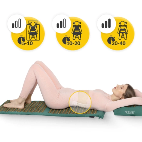 ERGO Akupresurní podložka s polštářem XL zelená