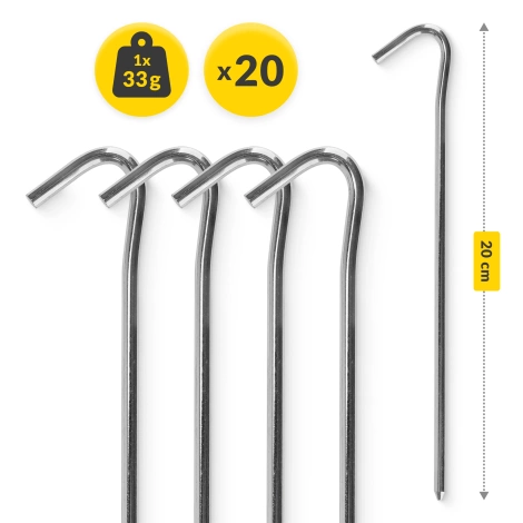 Ocelové stanové kolíky 20 ks.