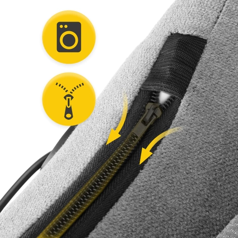 Masážní polštář s vyhříváním LITE šedý