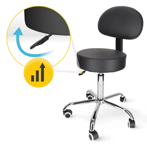 Otočná masážní stolička s opěrkou PURE+