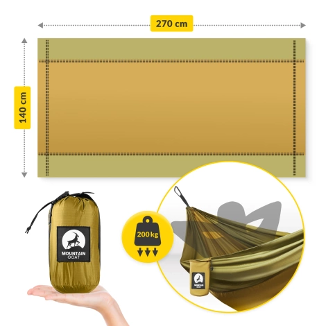Turistická houpací síť pro jednoho s moskytiérou