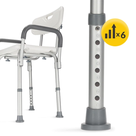 Sprchová židle s opěrkou zad