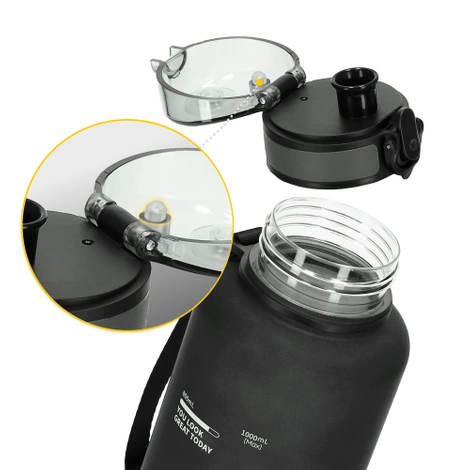 Sportovní láhev na vodu 1L černá