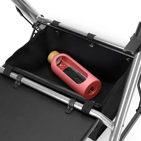 Čtyřkolové chodítko se sedátkem a taškou