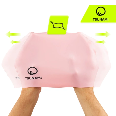 Plavecká čepice unisex TSUNAMI růžová
