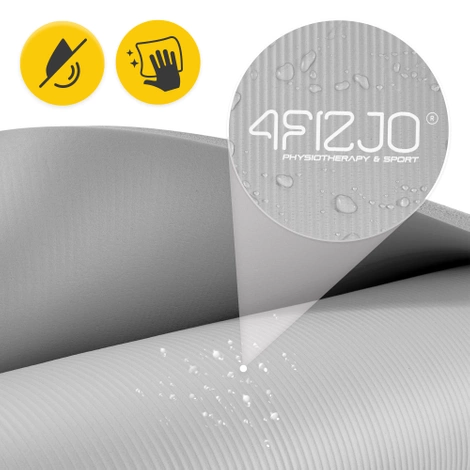 Podložka na cvičení YOGA MAT NBR 180 × 60 × 1,5 cm šedá