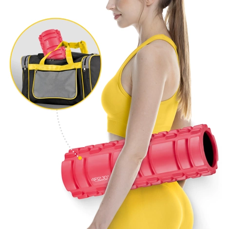 Masážní válec s výstupky EVA 33 cm růžový