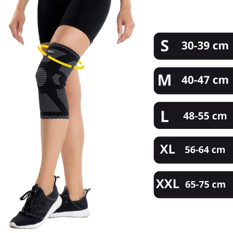 Elastická bandáž na kolenní kloub XXL šedá