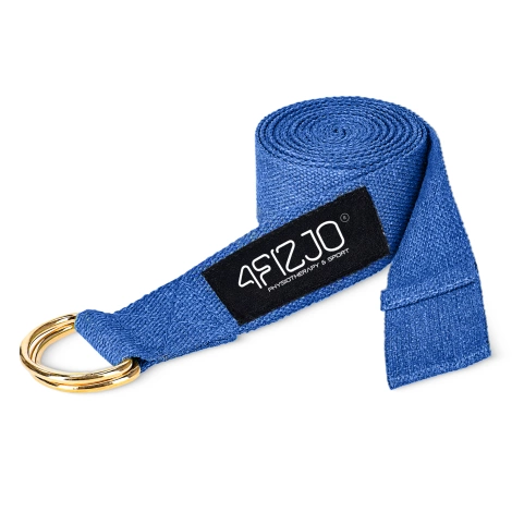 Popruh na jógu tmavě modrý