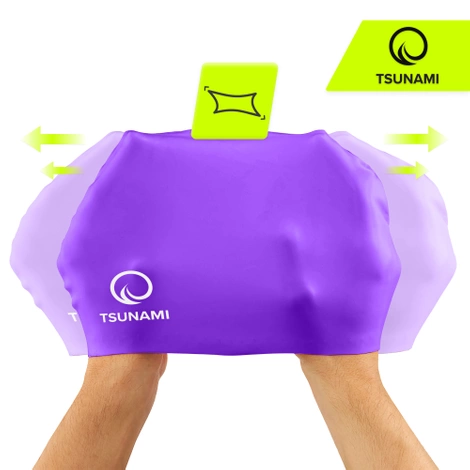 Plavecká čepice unisex TSUNAMI fialová
