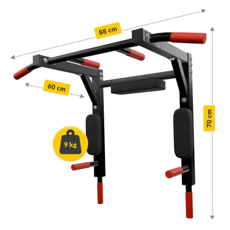 Hrazda na připevnění ke stěně 2 v 1
