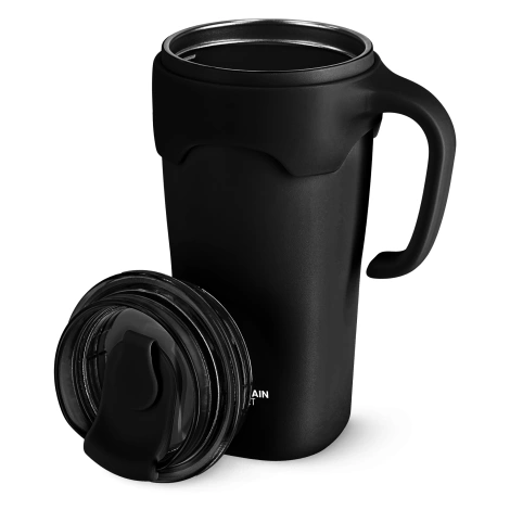 Termohrnek s brčkem 650 ml černý